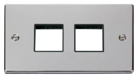 VPCH404BK  Deco Victorian 2 Gang Plate 2 x 2 Aperture